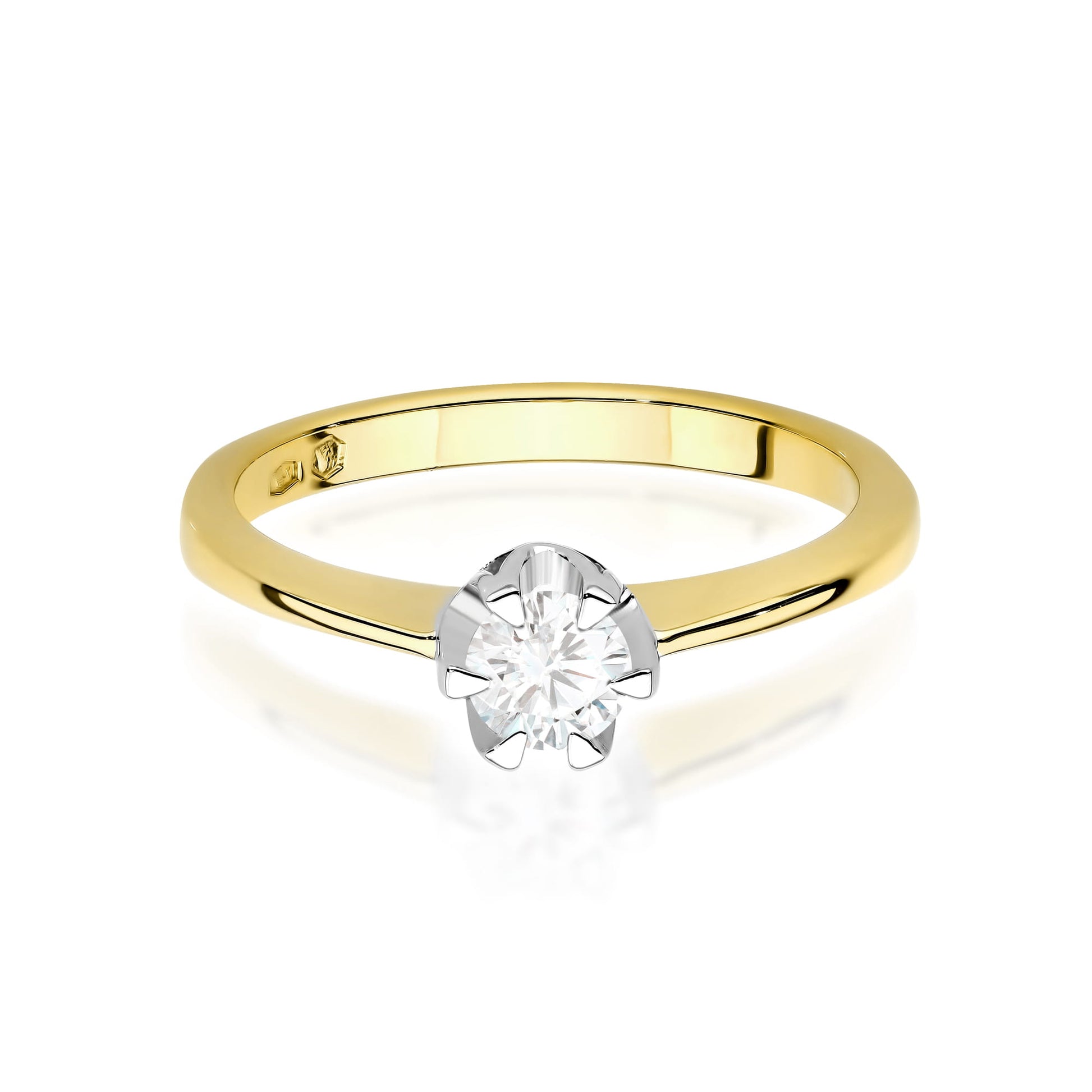 Inel Aur 9K cu Diamant Natural 0.40 ct