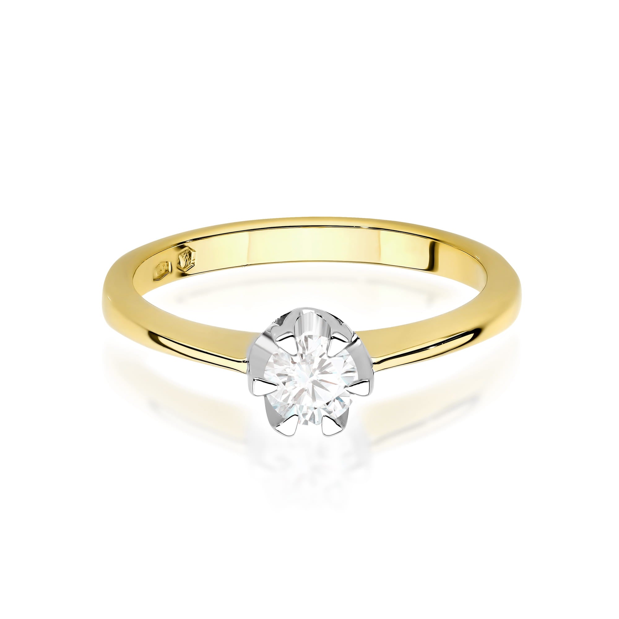 Inel Aur 9K cu Diamant Natural 0.40 ct