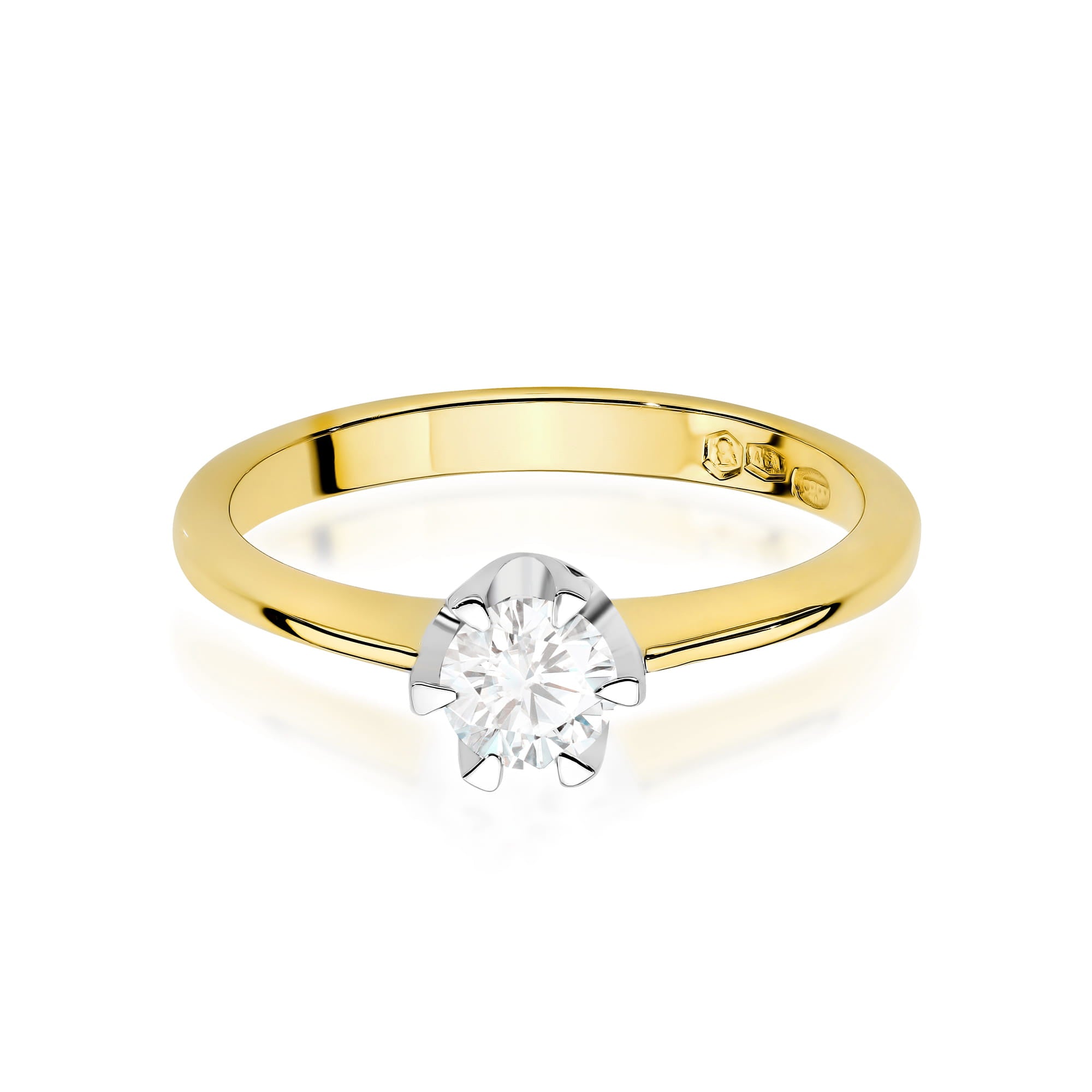 Inel Aur 9K cu Diamant Natural 0.50 ct