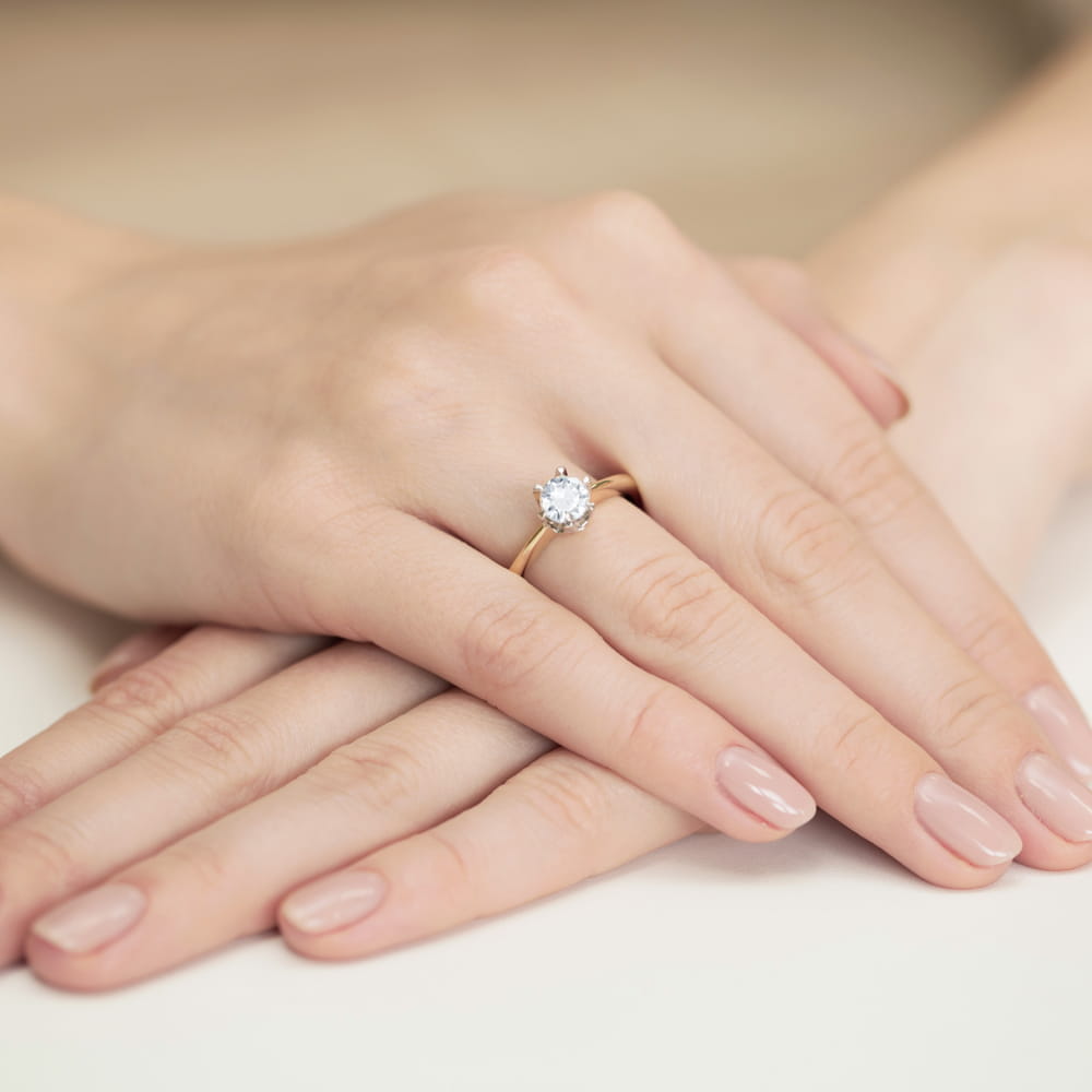 Inel Aur 9K cu Diamant Natural 0.70 ct