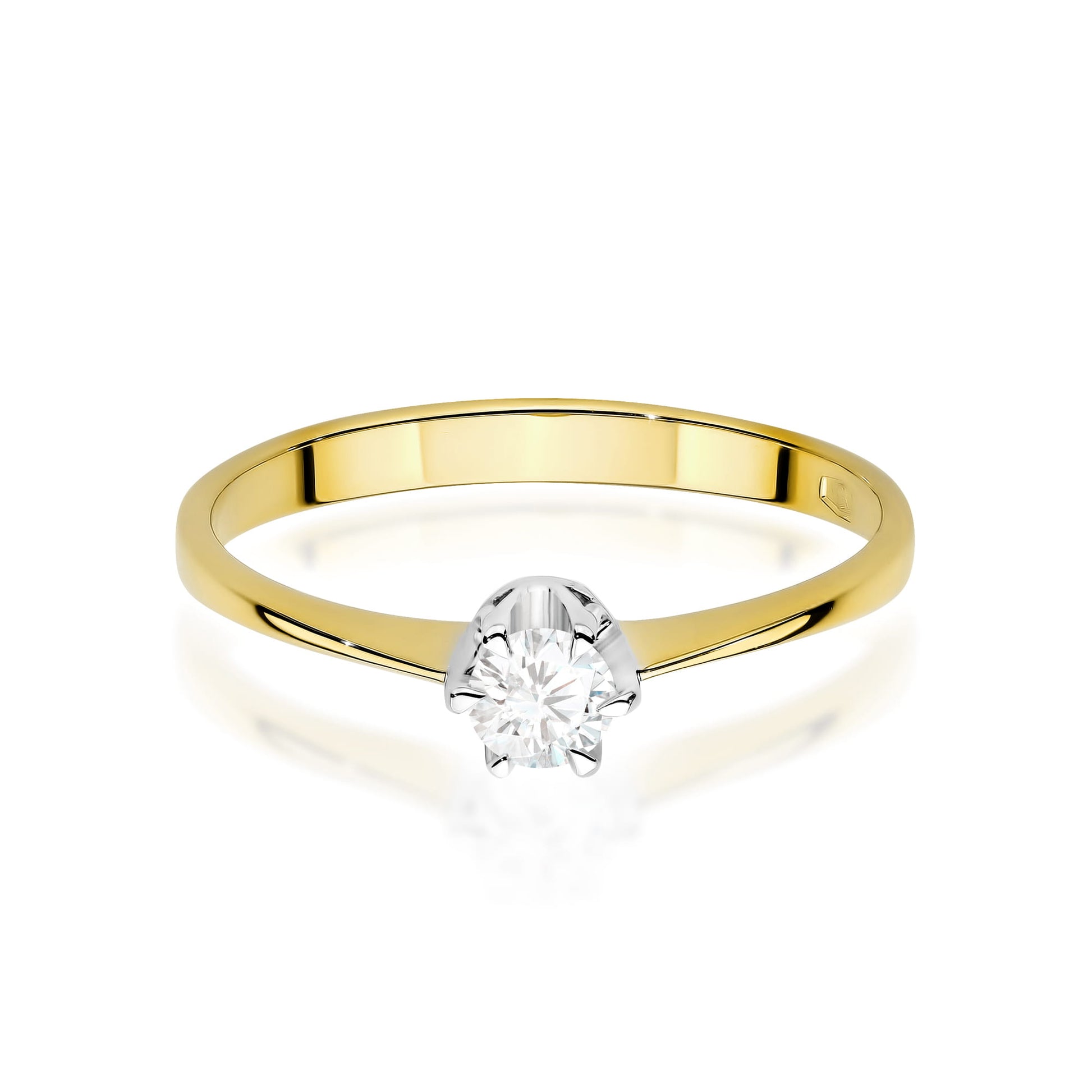 Inel Aur 9K cu Diamant de Laborator 0.20 ct