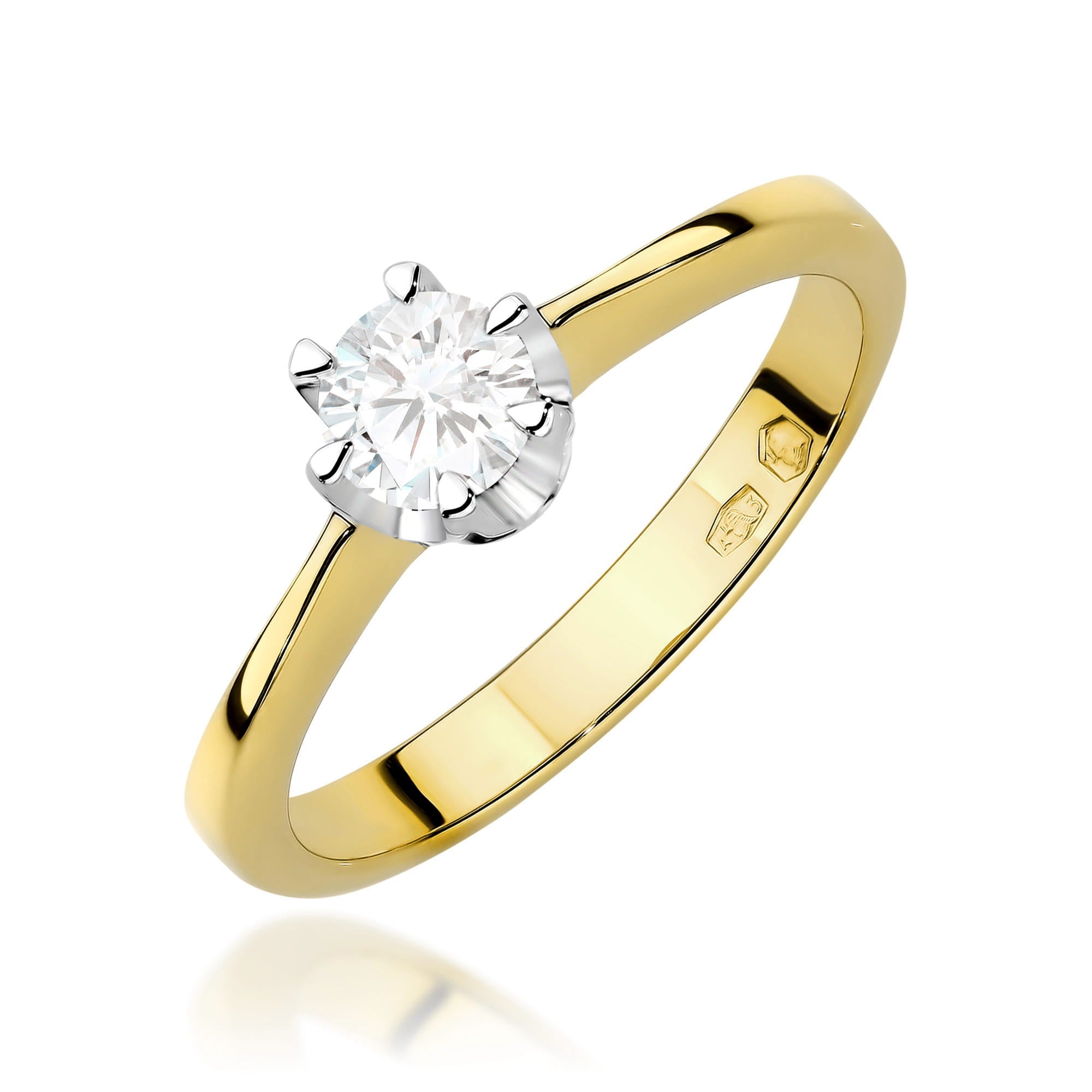 Inel Aur 9K cu Diamant de Laborator 0.25 ct