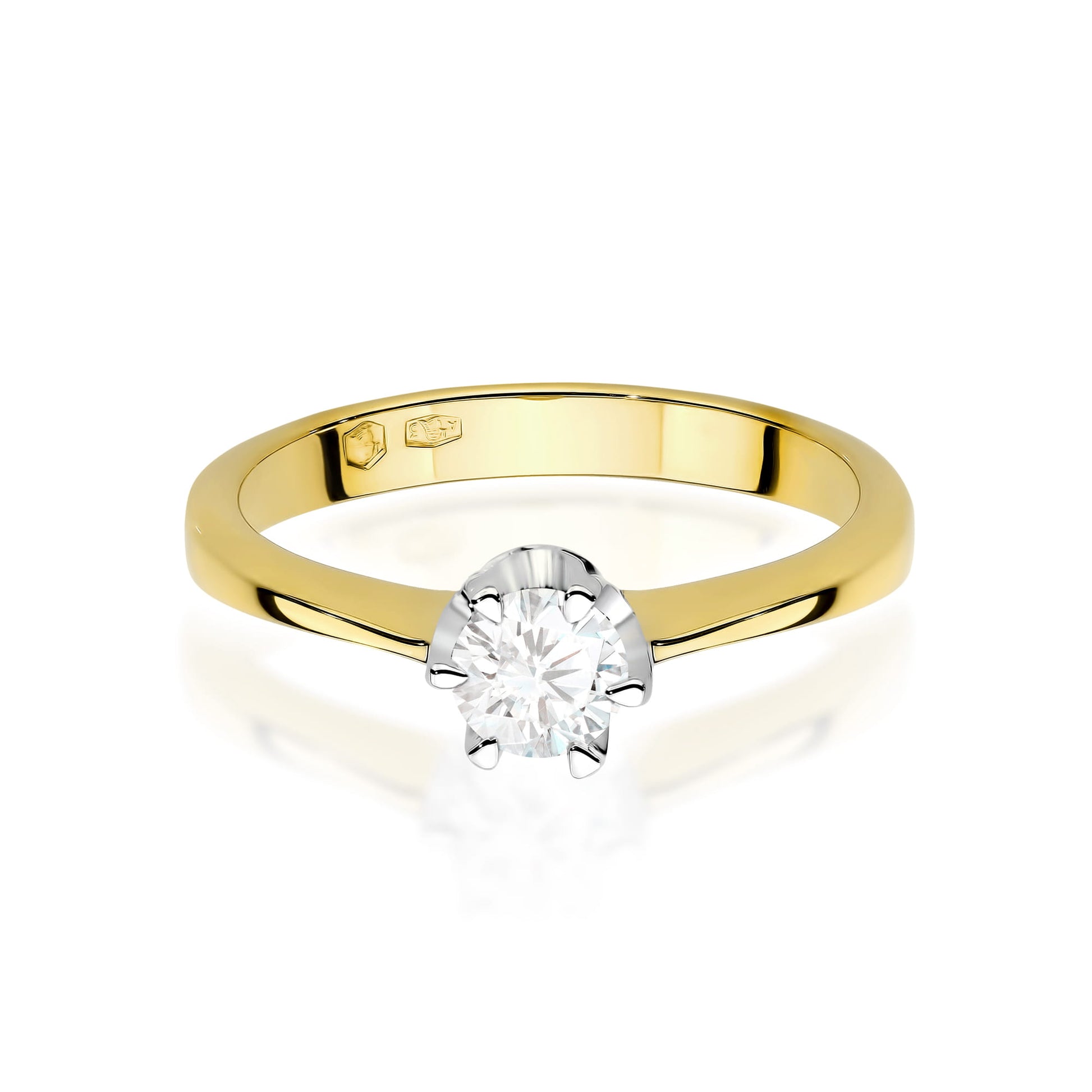 Inel Aur 9K cu Diamant de Laborator 0.25 ct