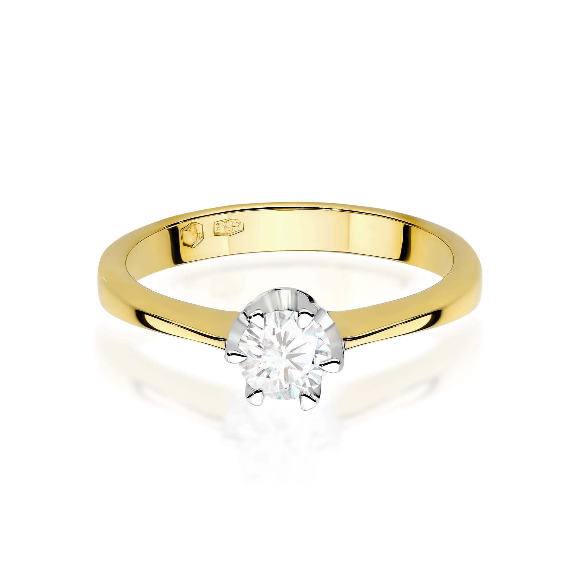 Inel Aur 9K cu Diamant de Laborator 0.25 ct