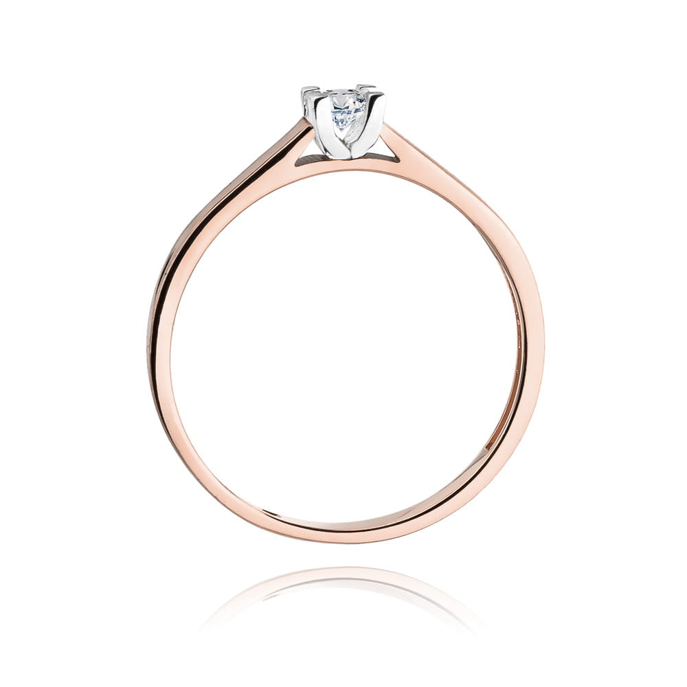 Inel Aur 14K W0221 Diamant Cultivat 0.10ct