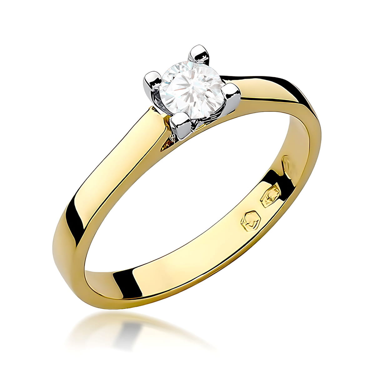 Inel Aur 9K cu Diamant Natural 0.25 ct