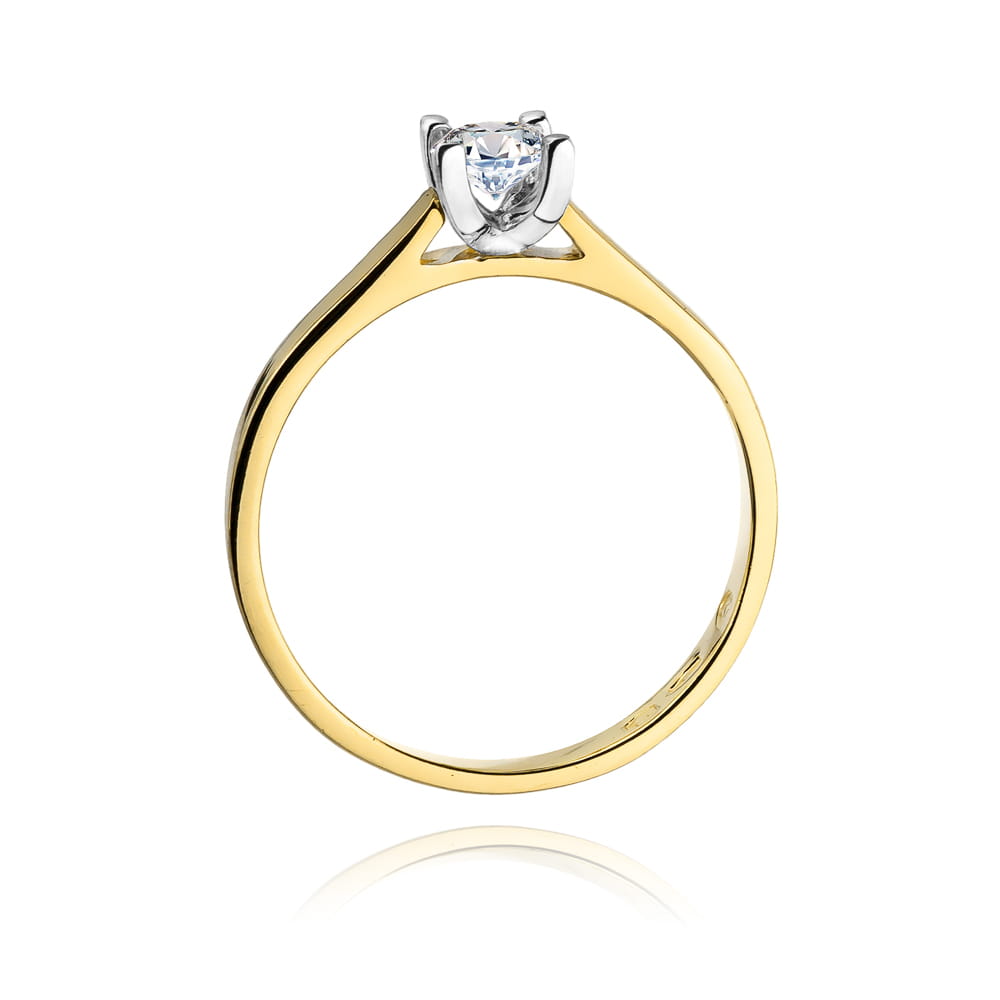 Inel Aur 9K cu Diamant Natural 0.25 ct