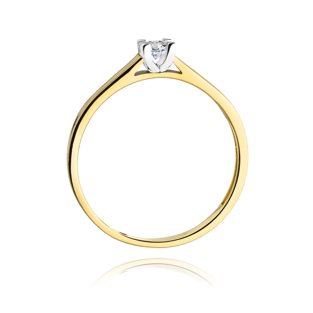 Inel Aur 9K cu Diamant de Laborator 0.10 ct