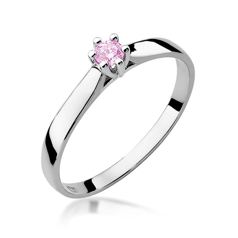 Inel Aur 14K W0222 Topaz Roz 0.15ct