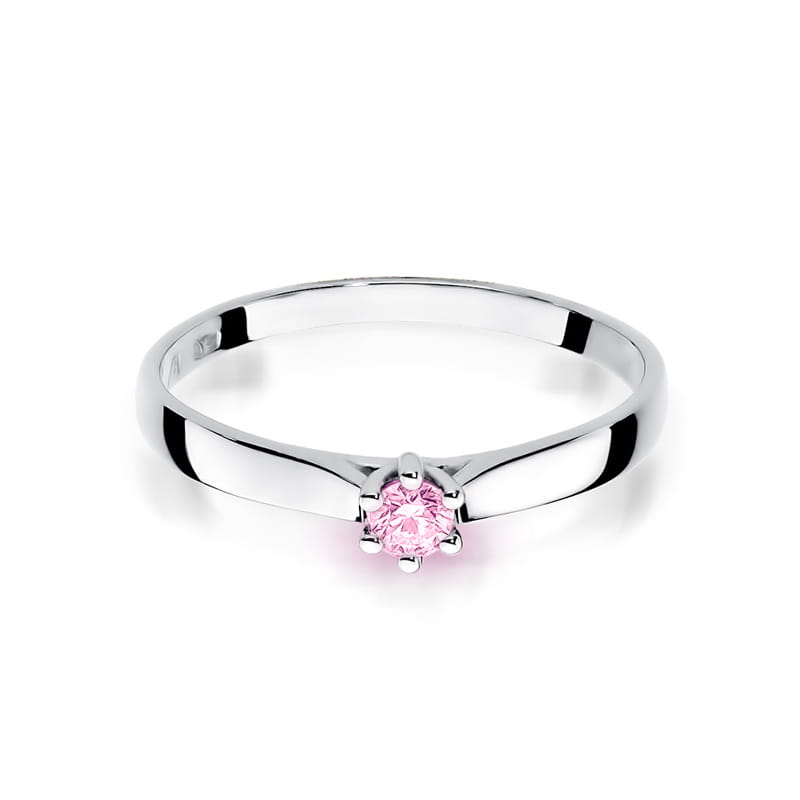 Inel Aur 14K W0222 Topaz Roz 0.15ct