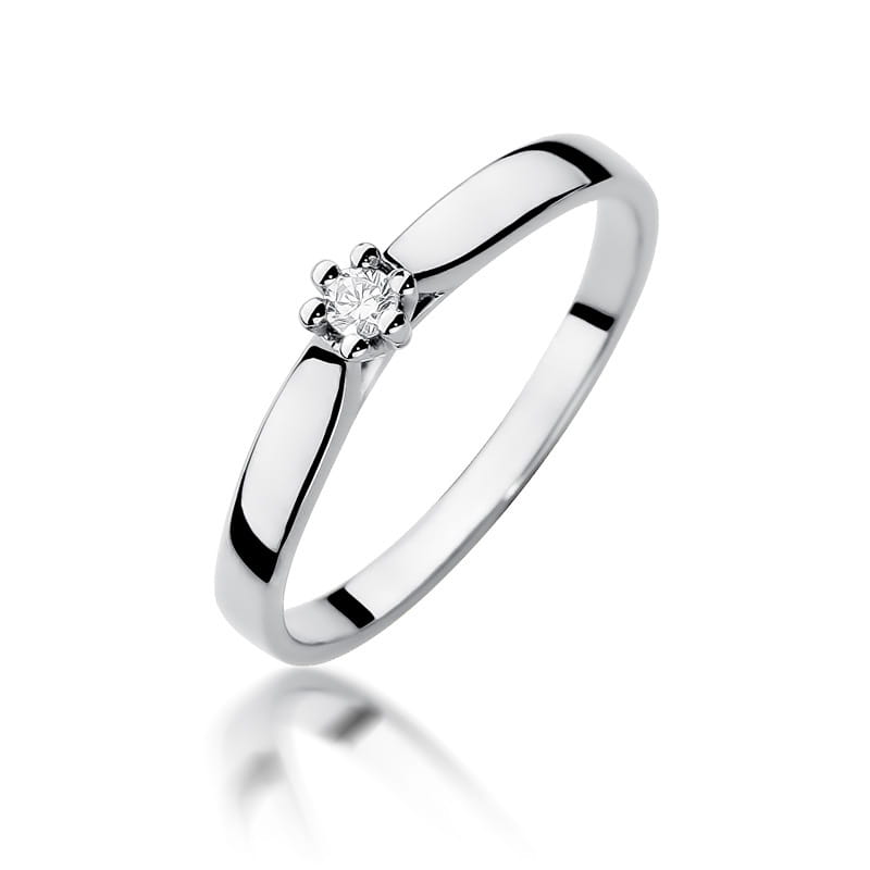 Inel Aur 9K cu Diamant Natural 0.04 ct
