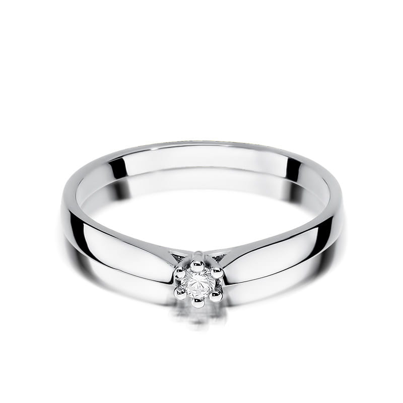 Inel Aur 9K cu Diamant Natural 0.04 ct