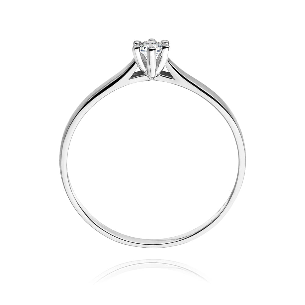 Inel Aur 9K cu Diamant Natural 0.08 ct