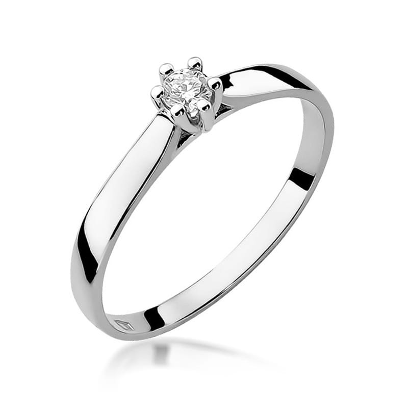 Inel Aur 9K cu Diamant Natural 0.10 ct