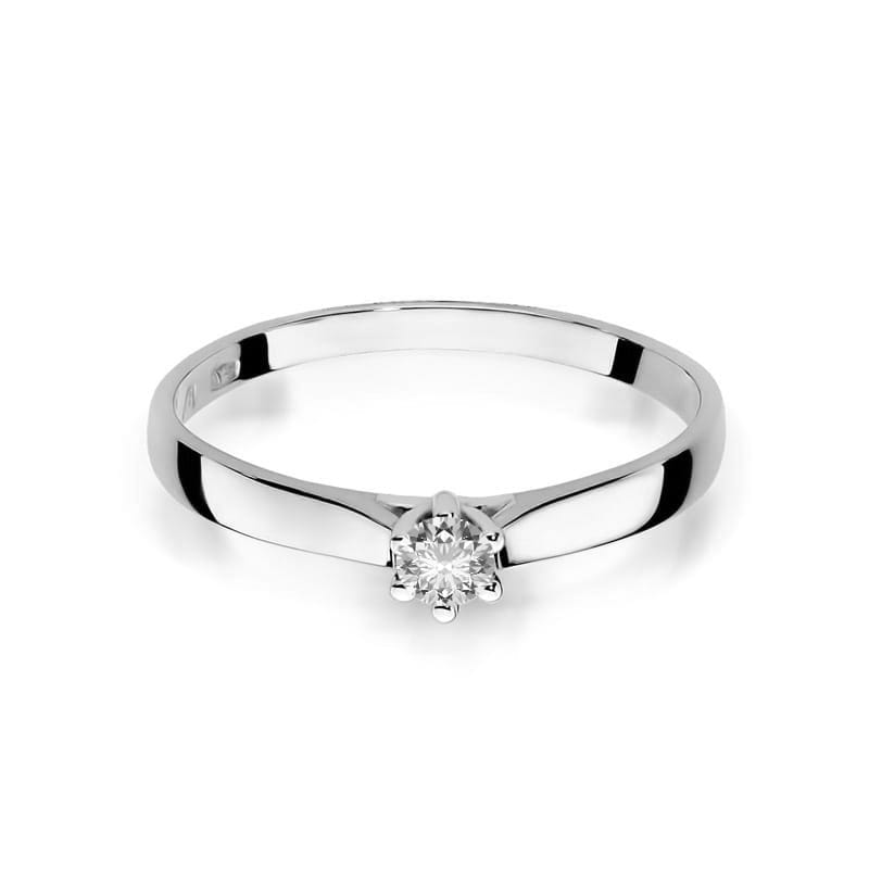 Inel Aur 9K cu Diamant Natural 0.12 ct