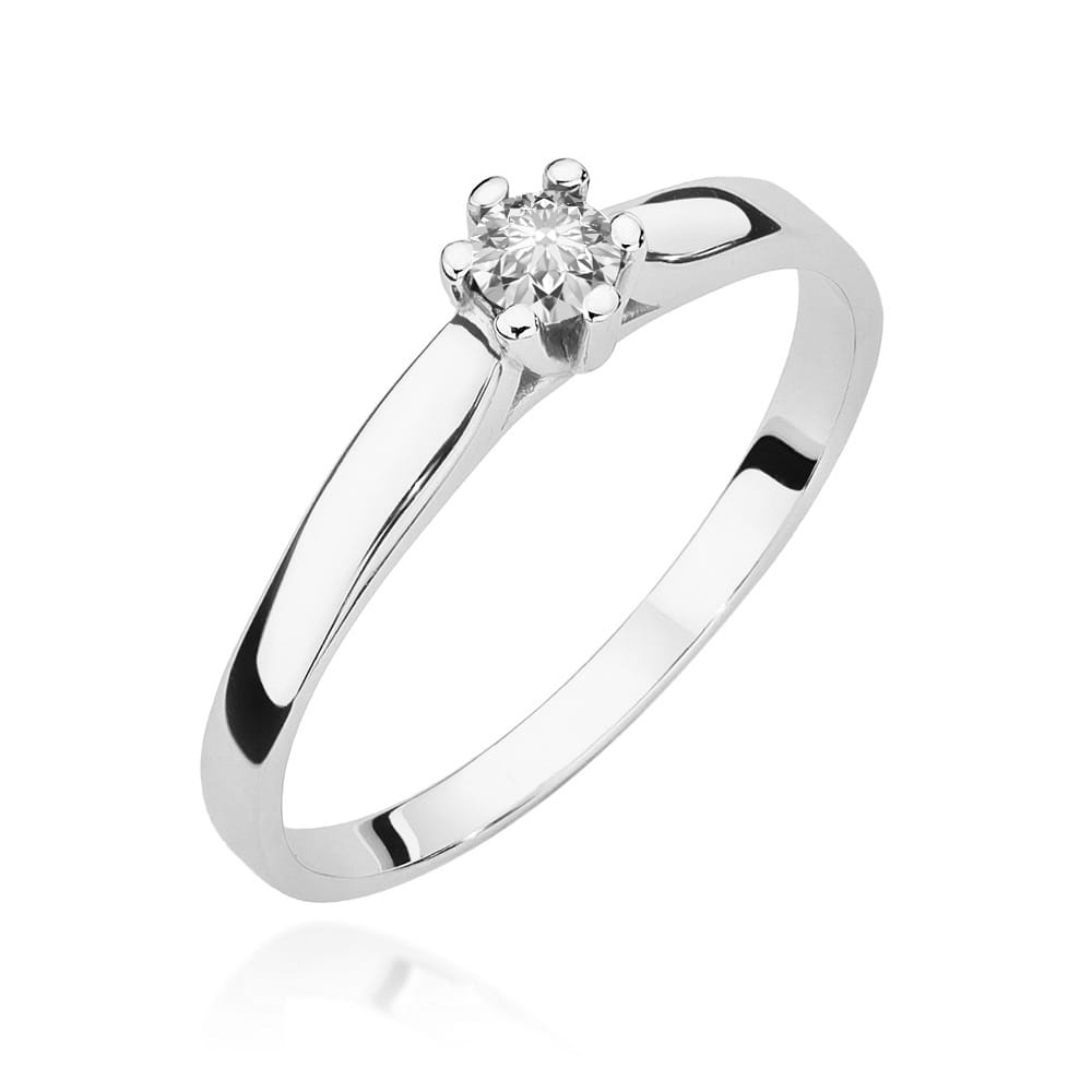 Inel Aur 9K cu Diamant Natural 0.15 ct