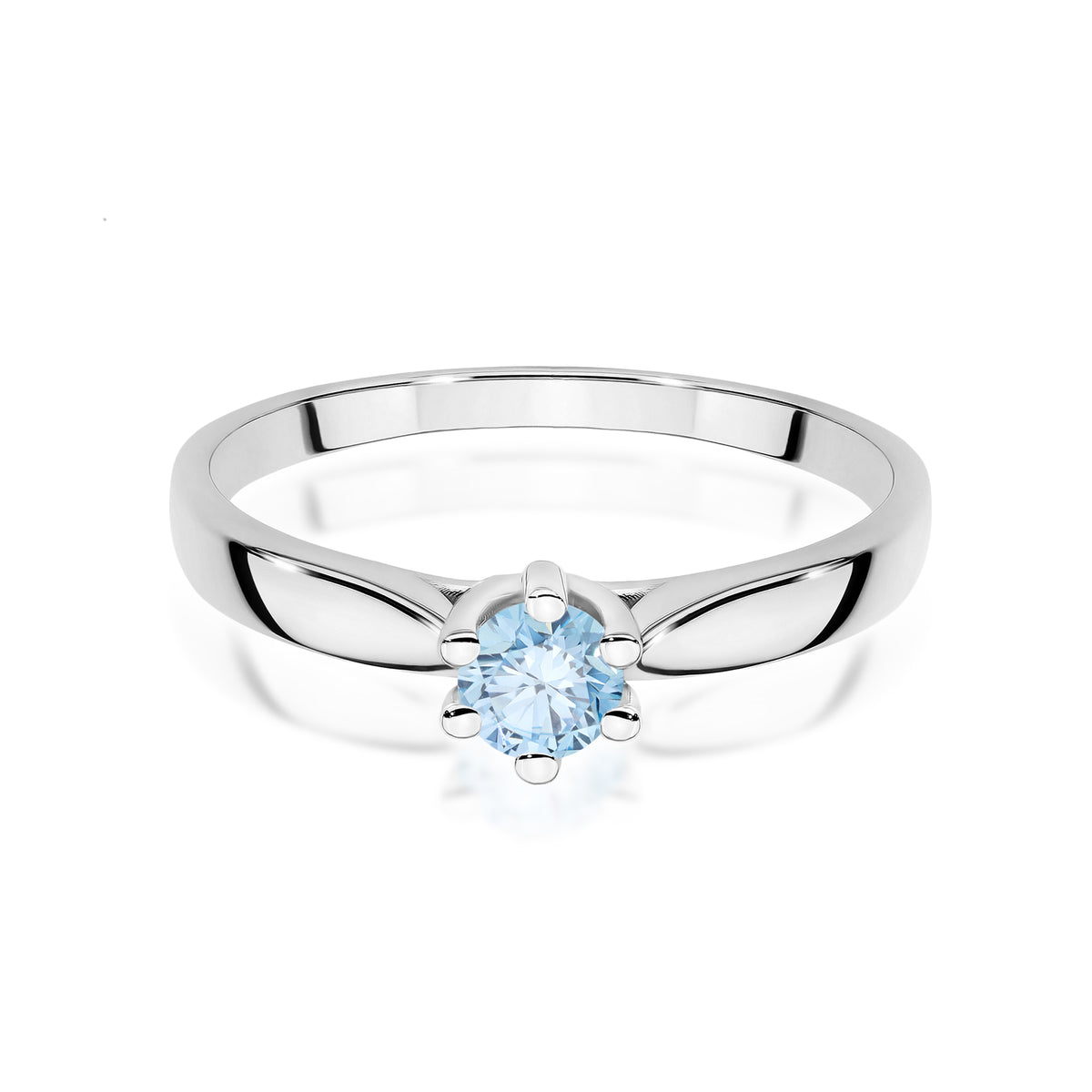Inel Aur 9K cu Diamant Albastru de Laborator 0.30 ct