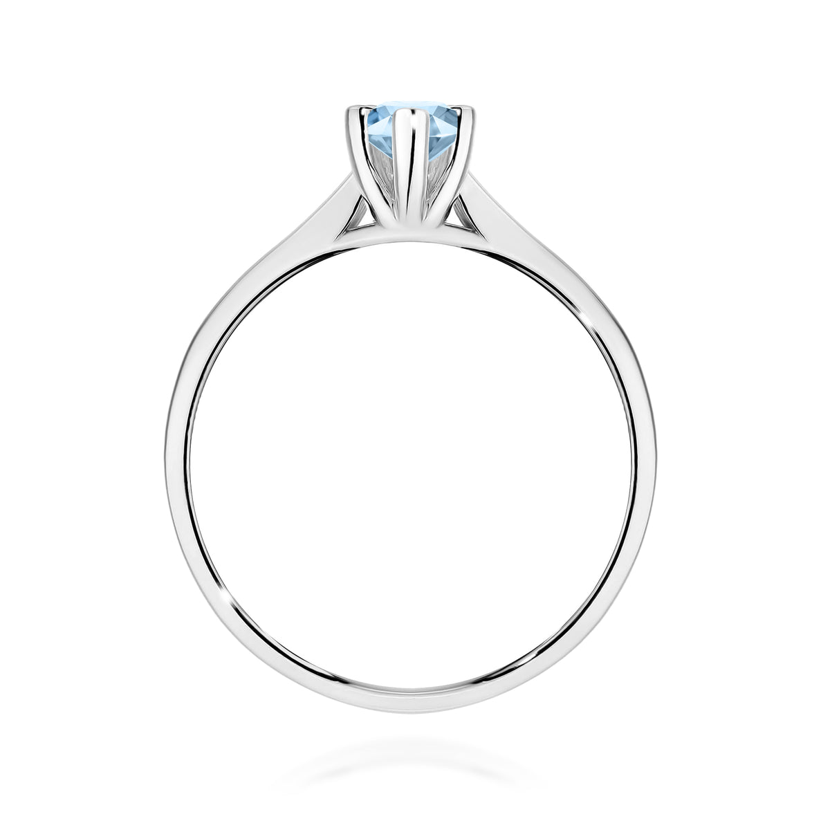 Inel Aur 9K cu Diamant Albastru de Laborator 0.30 ct