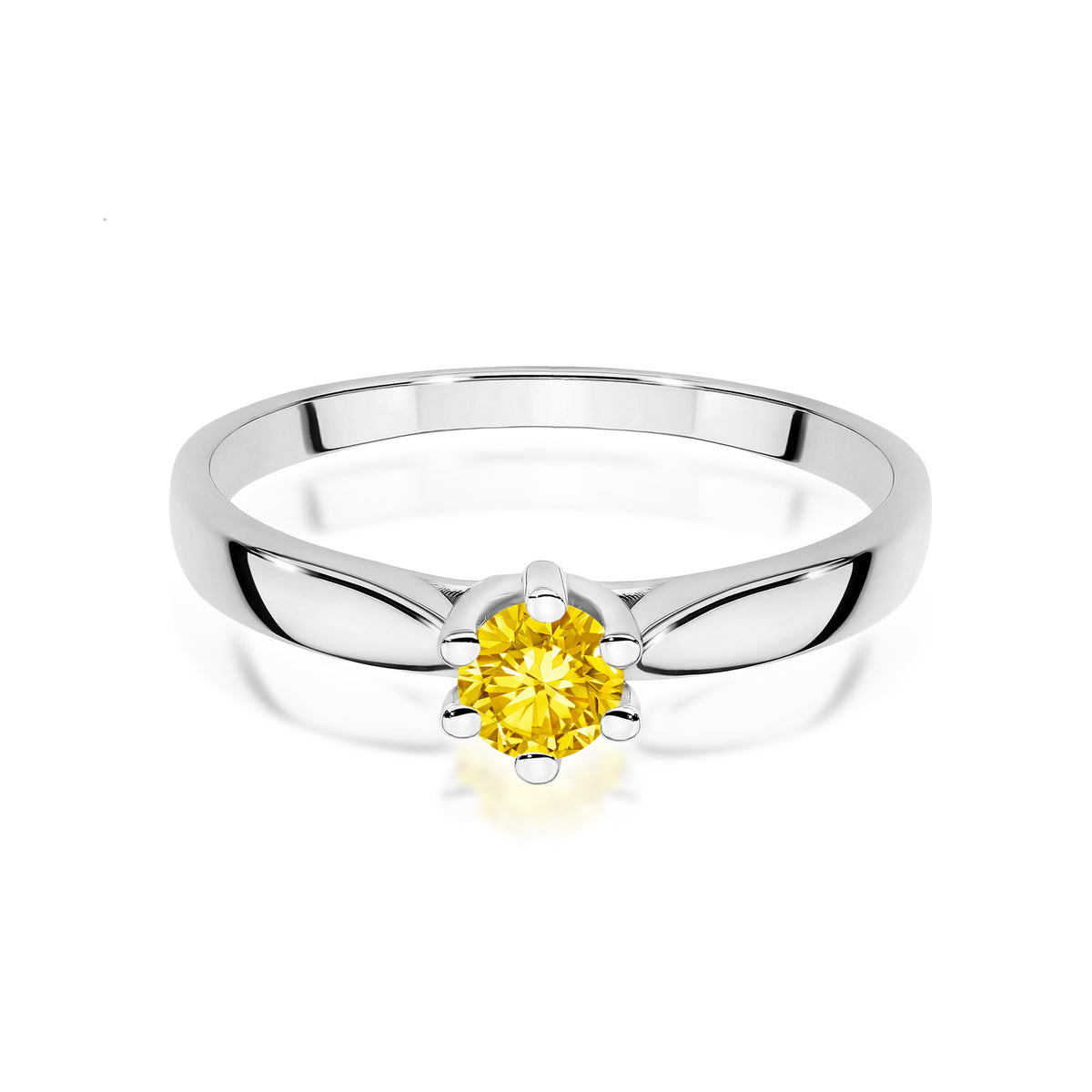 Inel Aur 9K cu Diamant Galben de Laborator 0.30 ct
