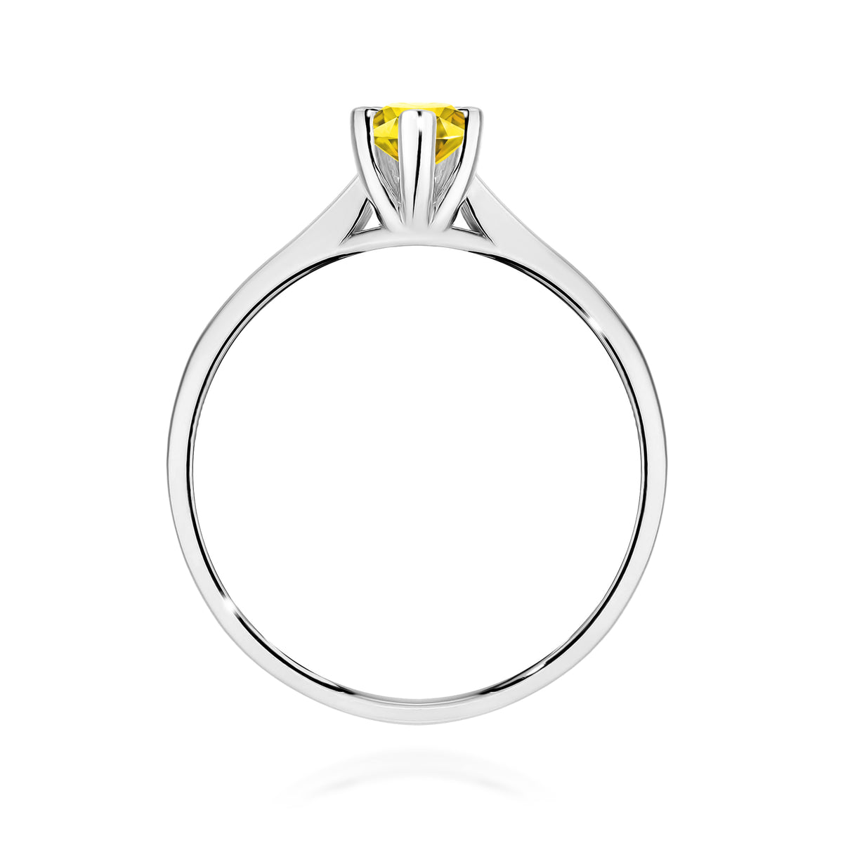 Inel Aur 9K cu Diamant Galben de Laborator 0.30 ct