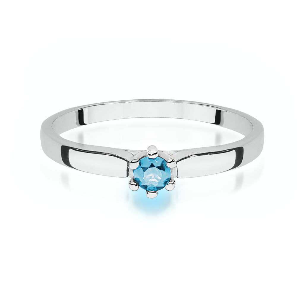 Inel Aur 9K cu Topaz Swiss 0.15 ct