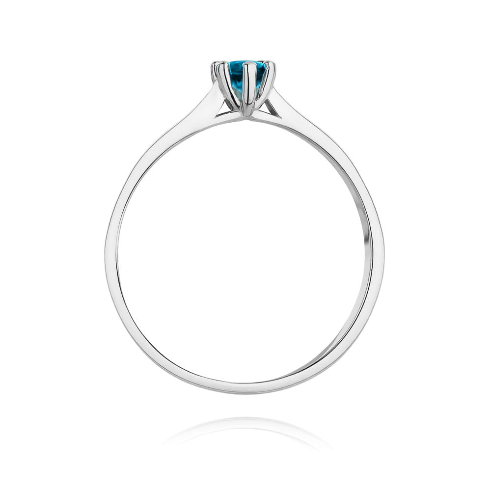 Inel Aur 9K cu Topaz Swiss 0.15 ct
