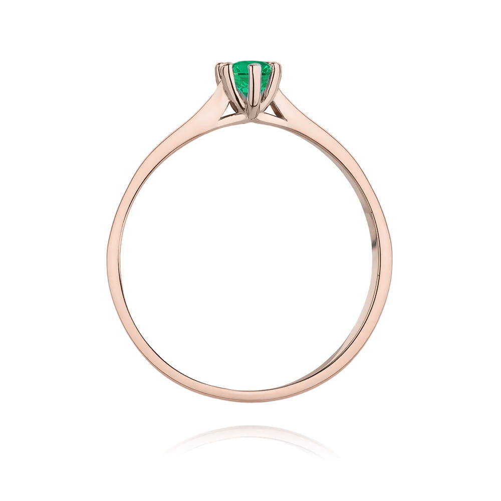 Inel Aur 14K W222 Smarald 0.15ct