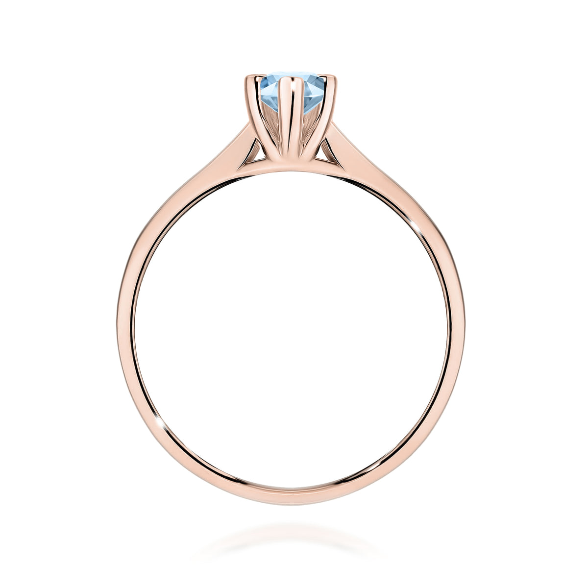 Inel Aur 14K cu Diamant Albastru de Laborator 0.30 ct