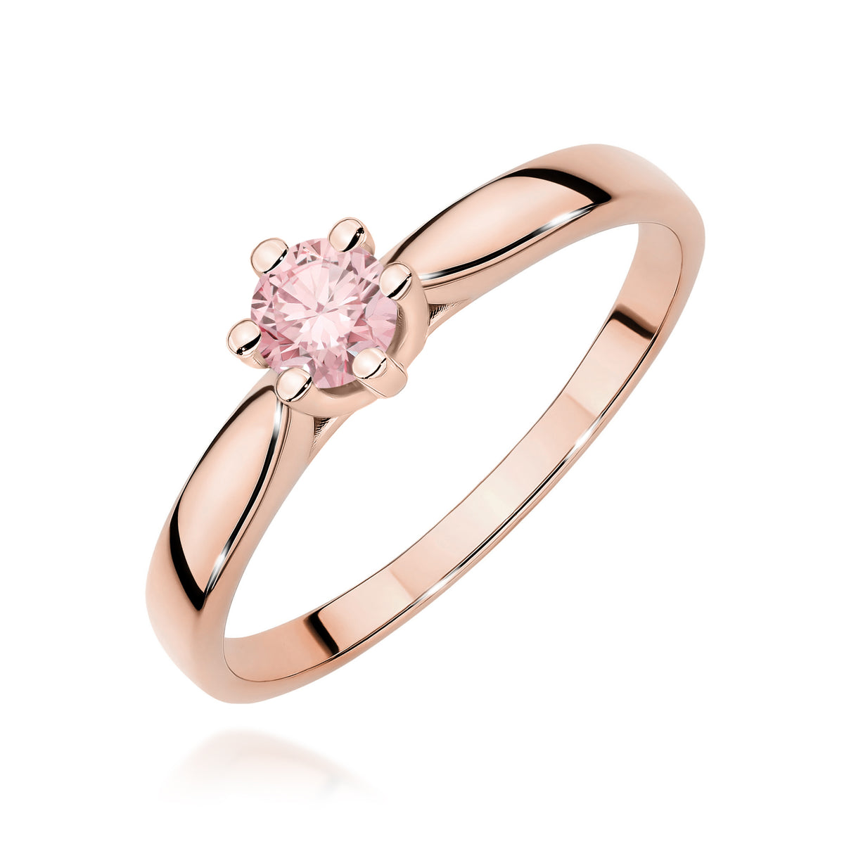 Inel Aur 14K cu Diamant Roz de Laborator 0.30 ct