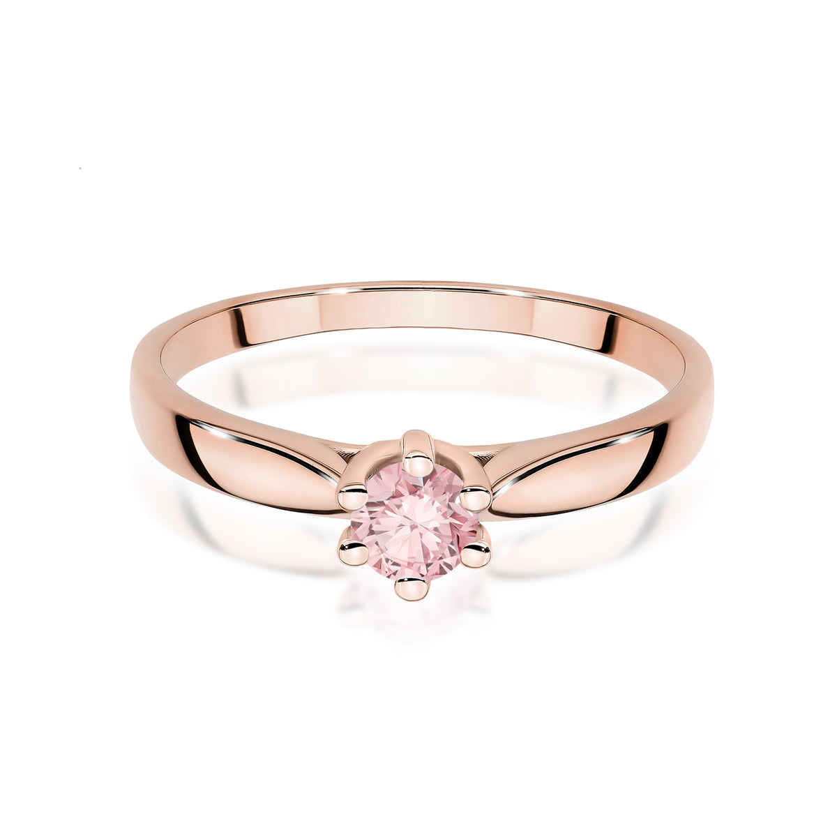 Inel Aur 14K cu Diamant Roz de Laborator 0.30 ct