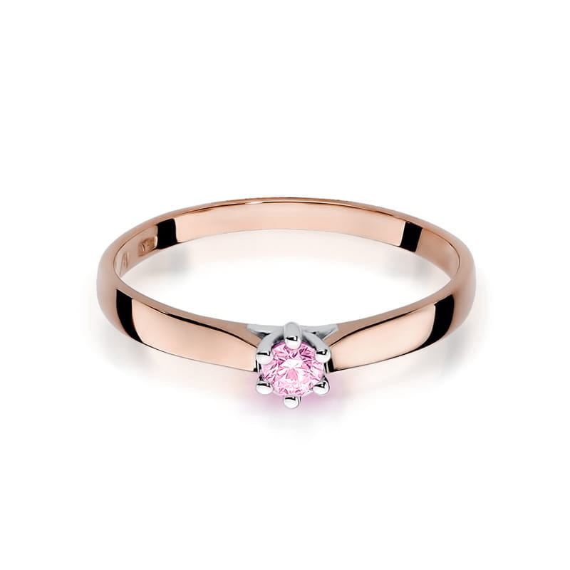 Inel Aur 14K W0222 Topaz Roz 0.15ct