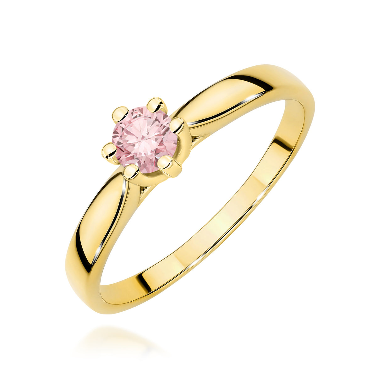 Inel Aur 14K cu Diamant Roz de Laborator 0.30 ct