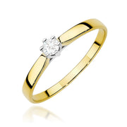 Inel Aur 14K cu Diamant de Laborator 0.10 ct
