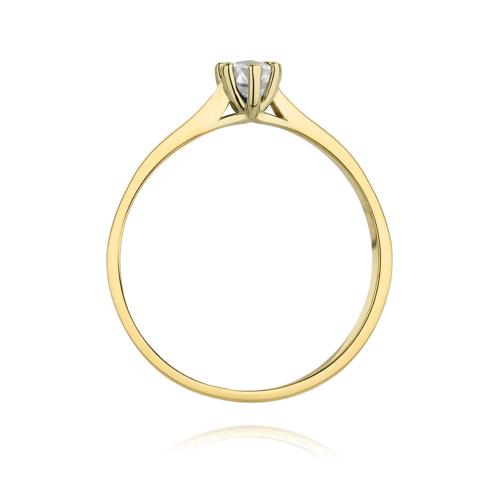 Inel Aur 14K W0222 Diamant Cultivat 0.15ct