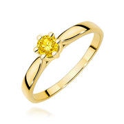 Inel Aur 14K cu Diamant Galben de Laborator 0.30 ct