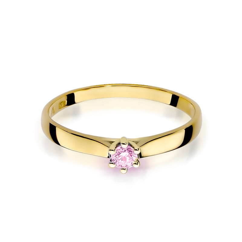 Inel Aur 14K W0222 Topaz Roz 0.15ct
