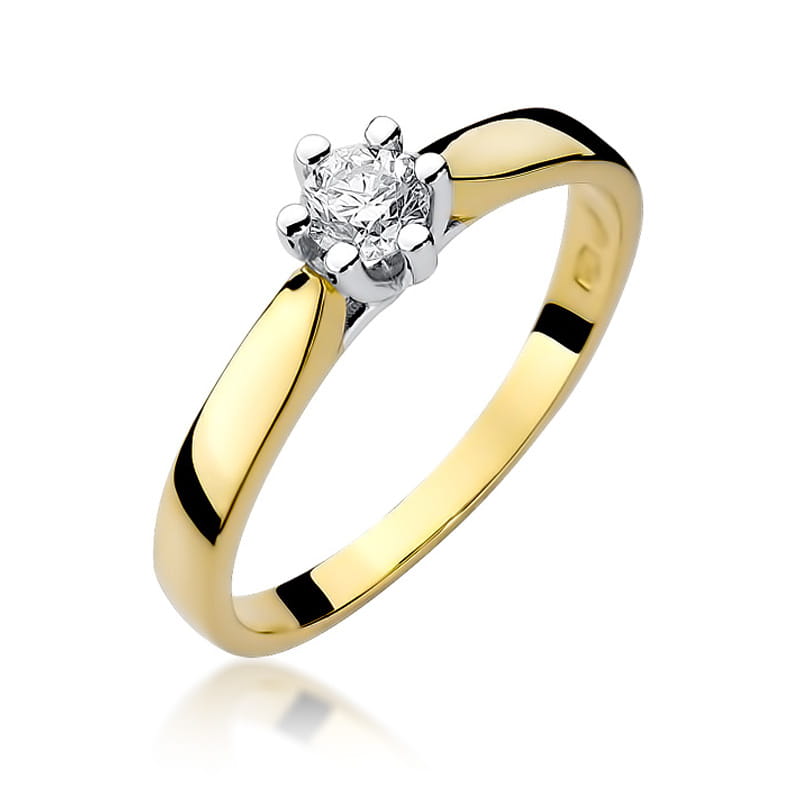 Inel Aur 9K cu Diamant Natural 0.20 ct