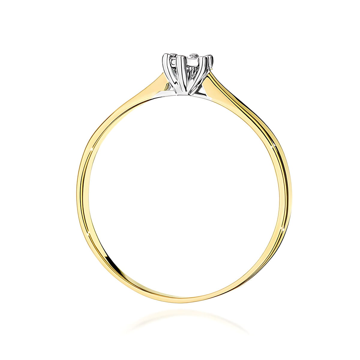 Inel Aur 9K cu Diamant Natural 0.01 ct