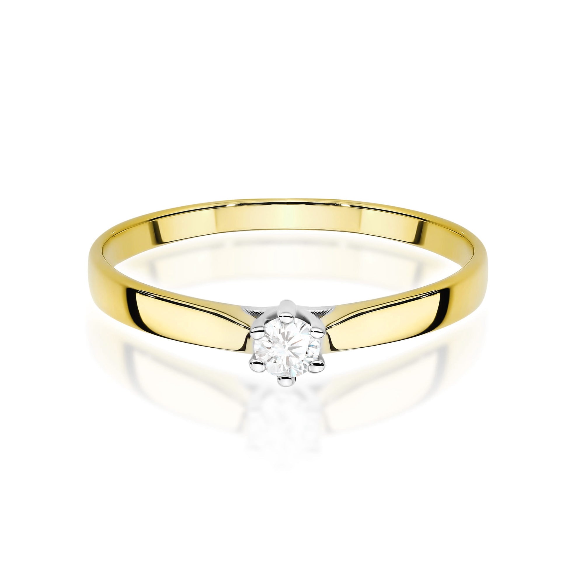 Inel Aur 9K cu Diamant de Laborator 0.10 ct