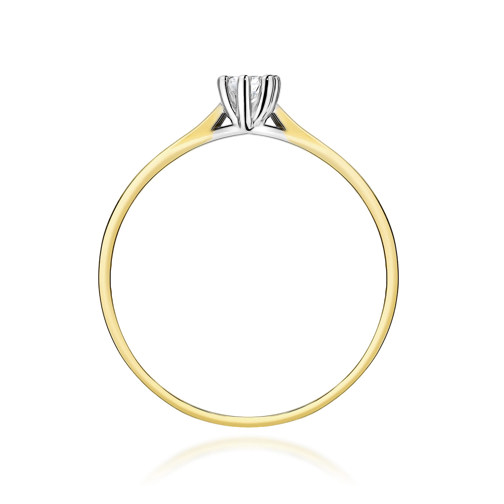 Inel Aur 9K cu Diamant de Laborator 0.10 ct