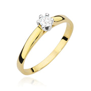 Inel Aur 9K cu Diamant de Laborator 0.15 ct
