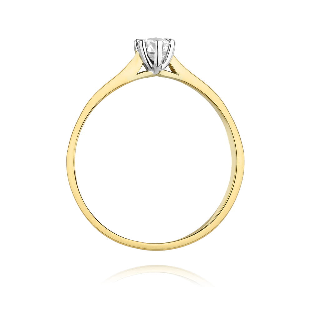Inel Aur 9K cu Diamant de Laborator 0.15 ct