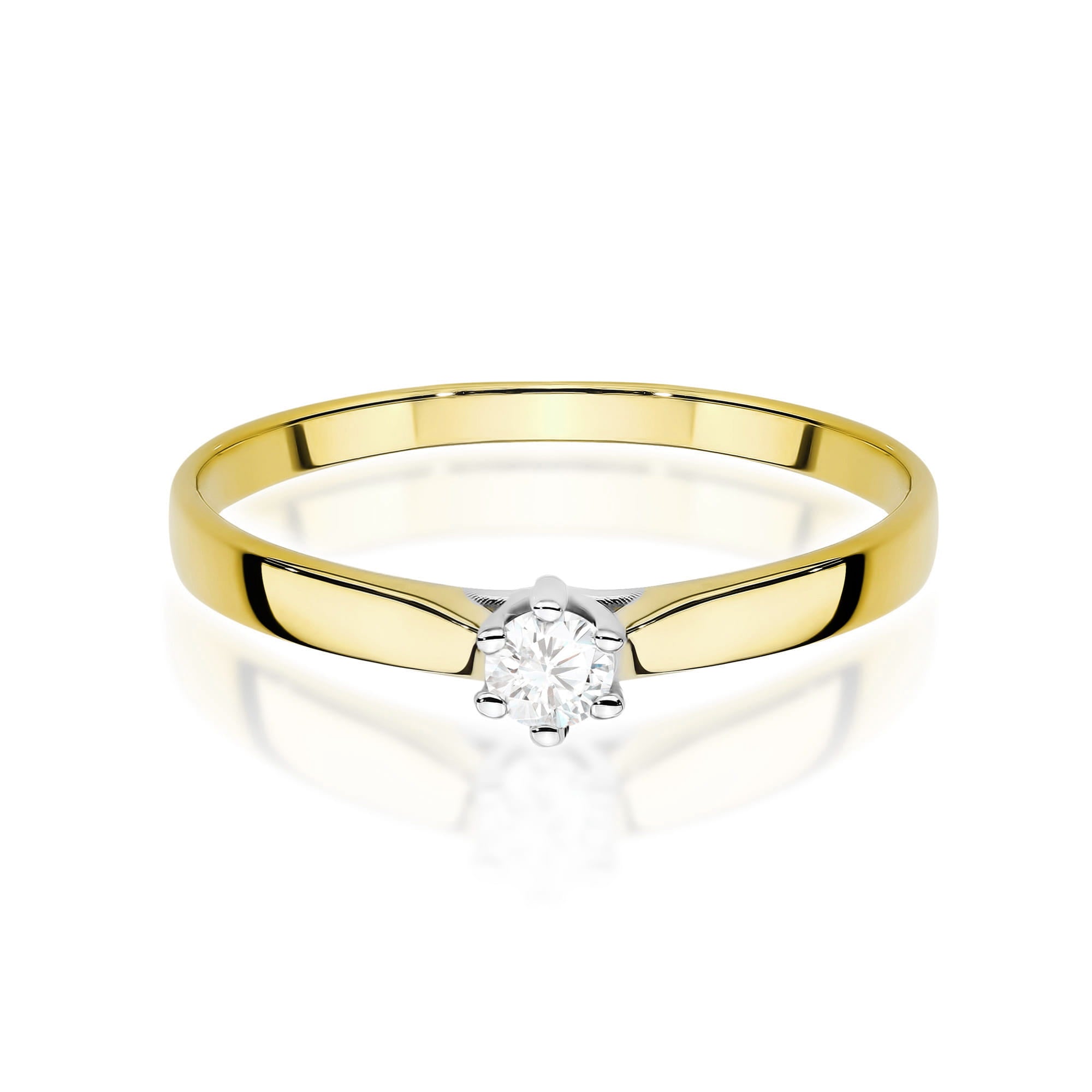 Inel Aur 9K cu Diamant de Laborator 0.20 ct