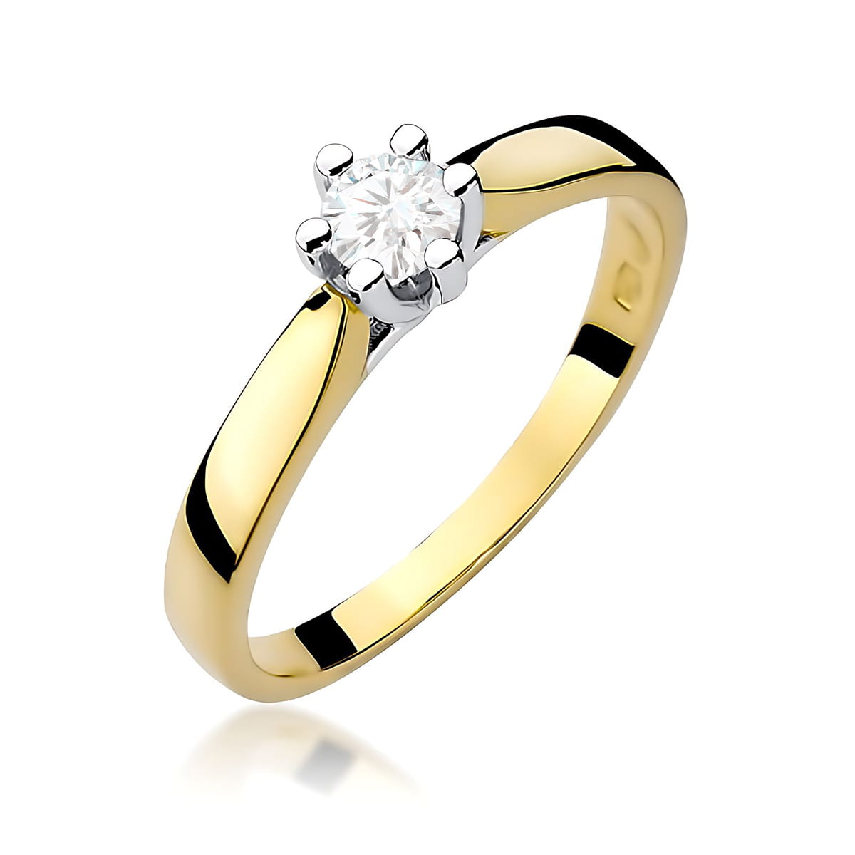 Inel Aur 9K cu Diamant de Laborator 0.25 ct