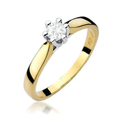 Inel Aur 9K cu Diamant de Laborator 0.25 ct