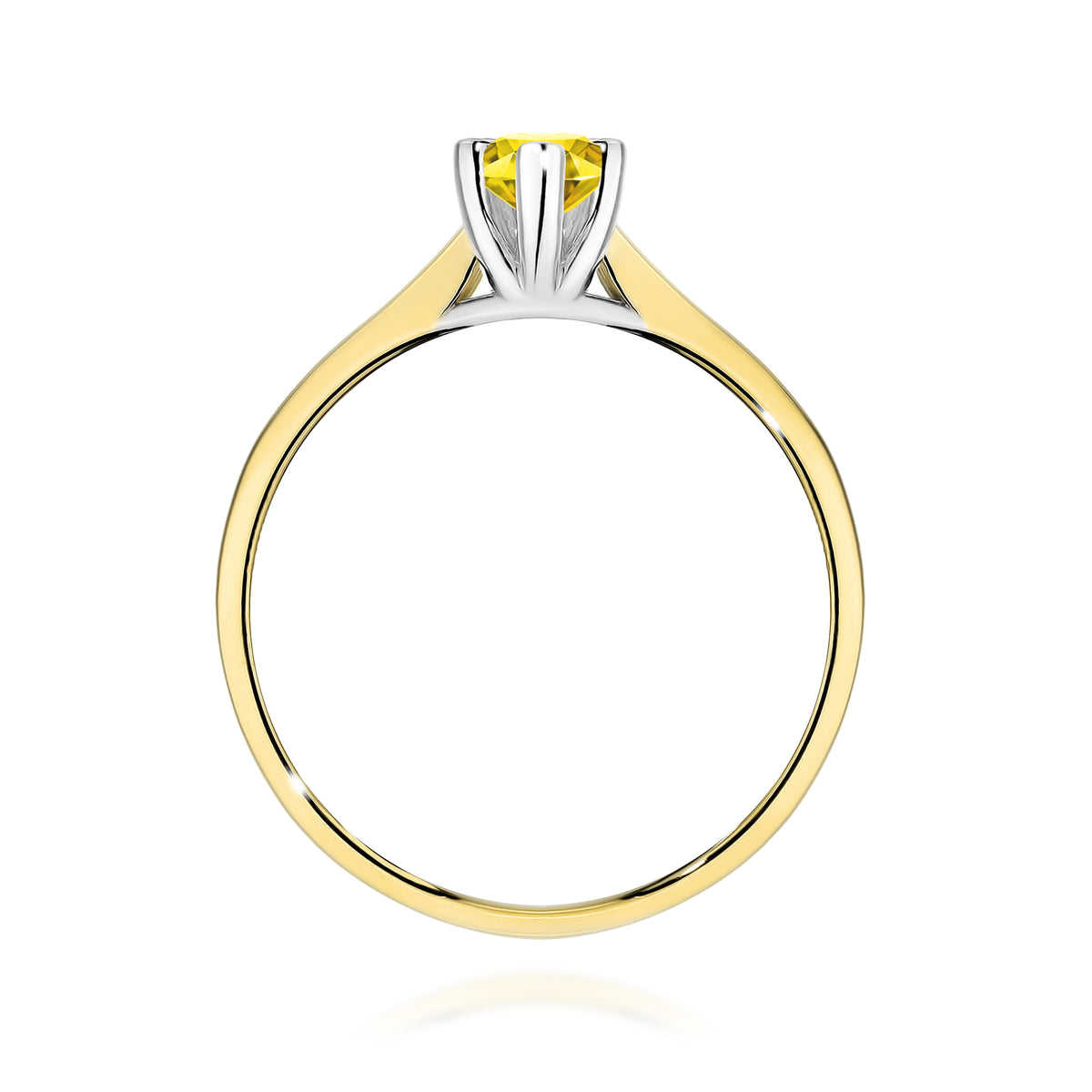 Inel Aur 9K cu Diamant Galben de Laborator 0.30 ct