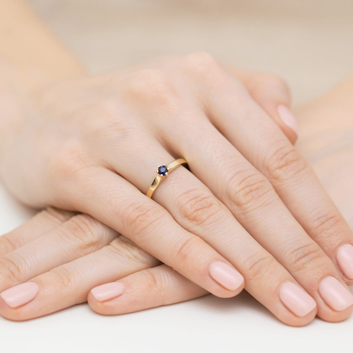 Inel Aur 9K cu Safir 0.15 ct