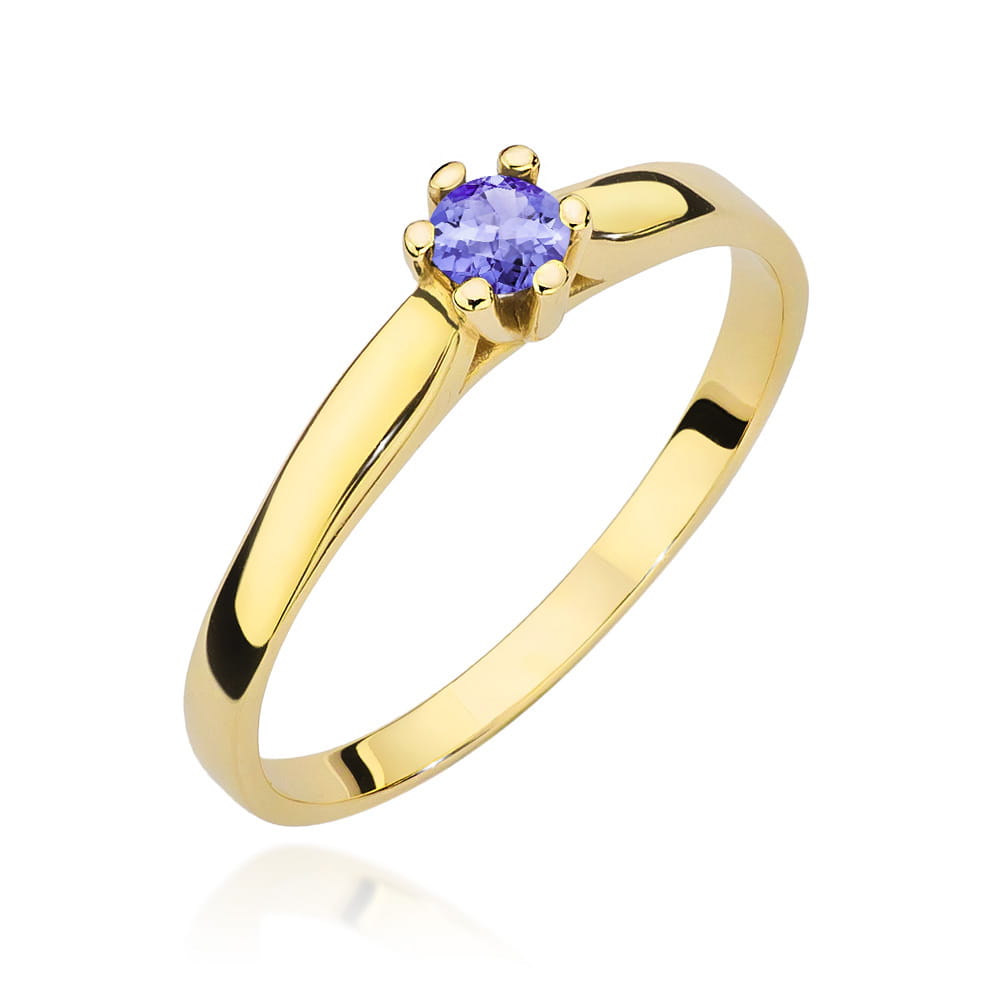 Inel Aur 9K cu Tanzanit 0.15 ct