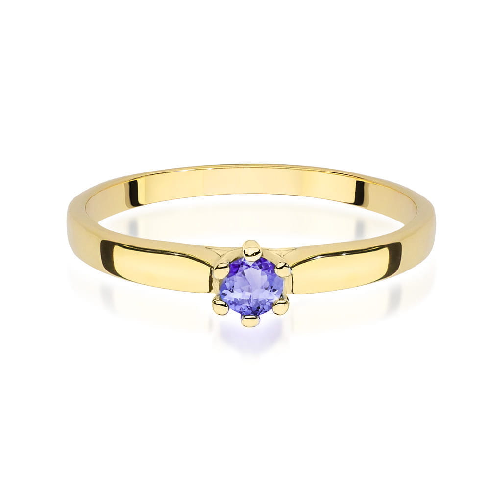 Inel Aur 9K cu Tanzanit 0.15 ct