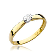 Inel Aur 9K cu Diamant Natural 0.08 ct